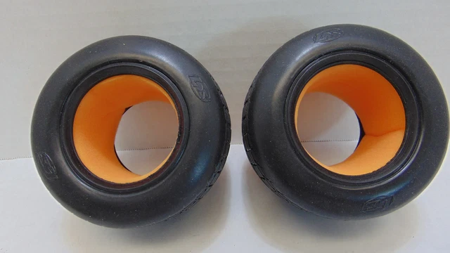 Vintage Team Losi LOSB7261 1/10 Slider Rear Tires & Foams- New, Loose from kit