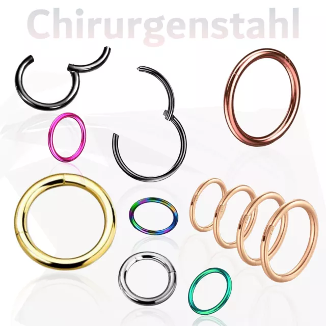 Ring Piercing Septum Nase Lippe Ohr Universal Tragus Helix  ++BLITZVERSAND++