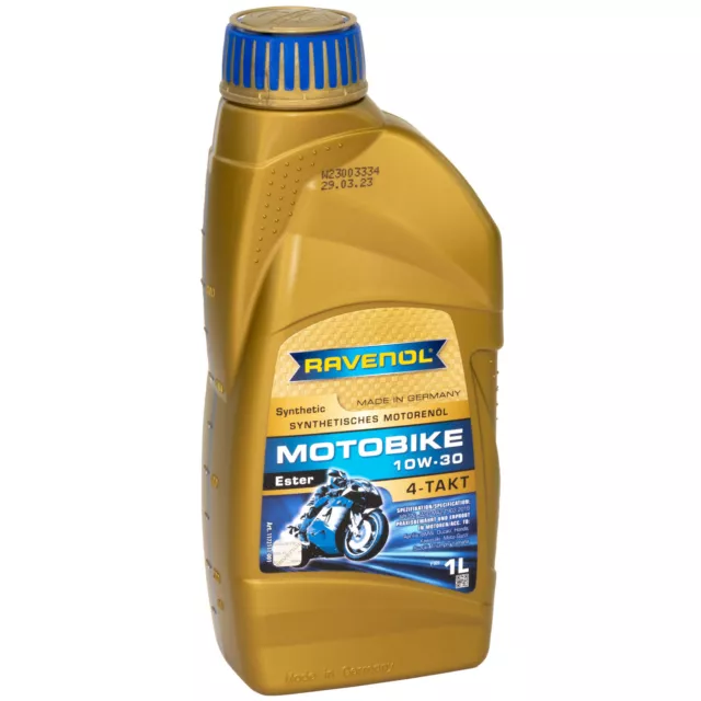 Motoröl RAVENOL 4-T SAE 10W-30 10W30 1 Liter für Honda MBK Peugeot Yamaha YP SYM