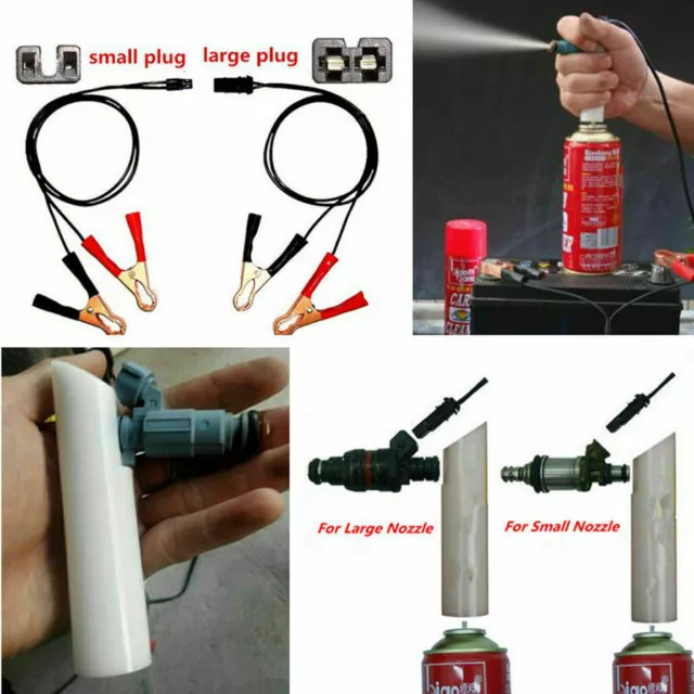 Fuel Injector Flush Cleaner Adapter Cleaning Tool DIY Kit Set For Car Motorcycle