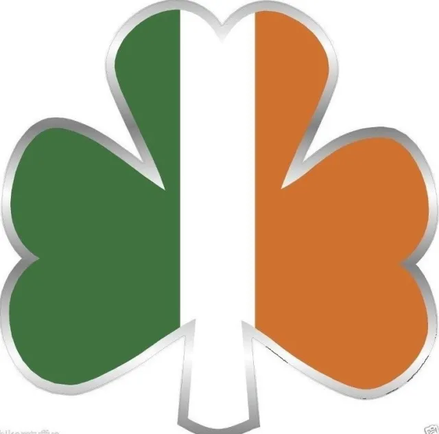 Shamrock Ireland Irish Flag Helmet Toolbox Bumper Sticker Decal Made In Usa