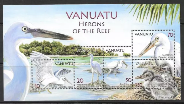 Vanuatu Sgms994 2007 Reef Herons Mnh