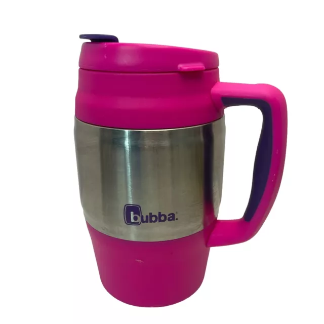 Bubba Classic 34oz Desk Travel Mug Bright Pink Plastic Insulated Tumbler
