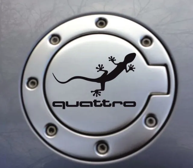 Quattro Gecko Vinyl Aufkleber Aufkleber für Audi TT Tankdeckel in schwarz NEU