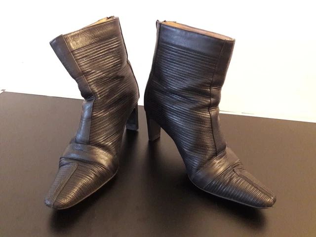 Bottines en cuir noires pointure 36