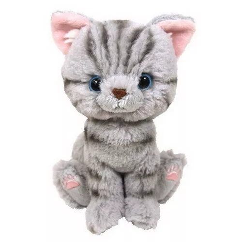 Japanese Small Cute Kitten Soft Toy For Kids Stuffed Animal Grey Cat Plush Toy