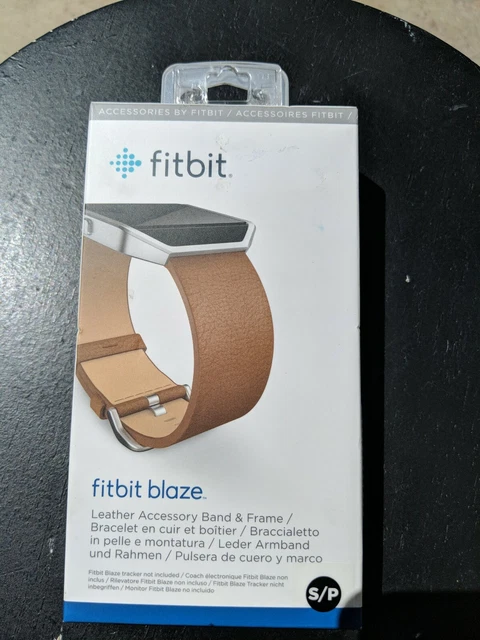 Authentic Genuine Fitbit Blaze Leather Accessory Band - Camel - Small