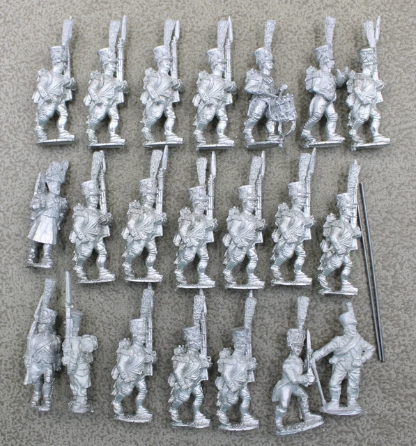 28MM NAPOLEONIC FRONT Rank British army and Elite. Metal EUR 255,00 - FR