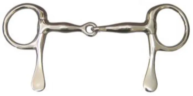 Horse Bit Half Spoon Snaffle In Solid Stainless Steel Pony Cob 4.5 & 5.0 Inch