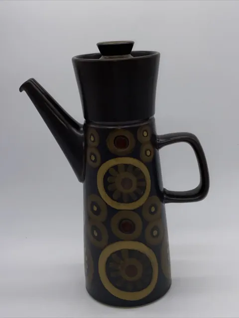 Denby Arabesque Large Coffee Pot  2.5 Pints 32cm England Gill Pemberton 1960’s