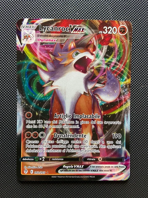 Carte Pokemon DRACOZOLT V 058/203 Ultra Rara Holo Evoluzioni Eteree ITA