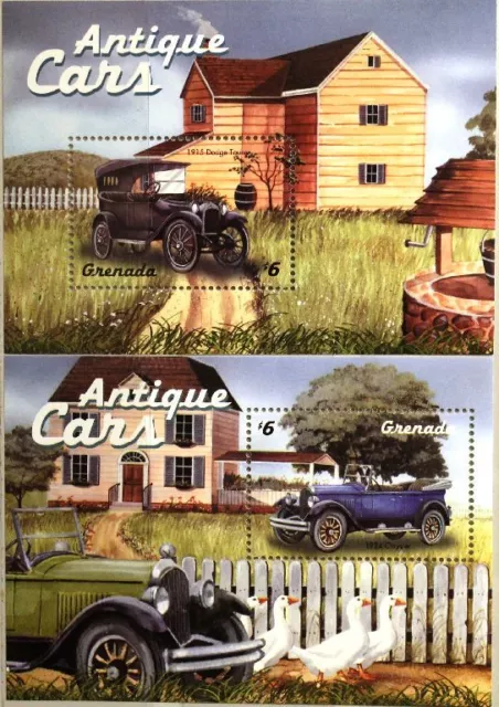 GRENADA 2000 Block 579-80 Vintage Classic Cars Dodge Tourer Chrysler Autos MNH