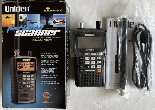 Uniden Bearcat BC125AT Handheld Scanner, 500-Alpha-Tagged Channels
