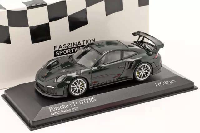 Porsche 911 (991 II) GT2 RS 2018 British racing grün / silberne Felgen 1:43 Mi