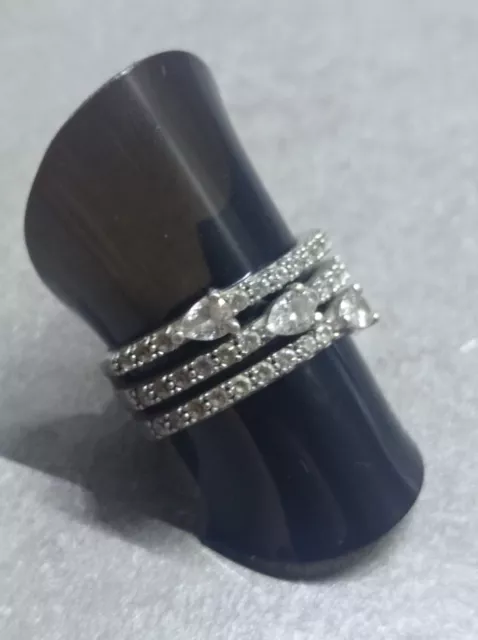 Bague En Argent Et Brillants Taille 52 Ref06029J