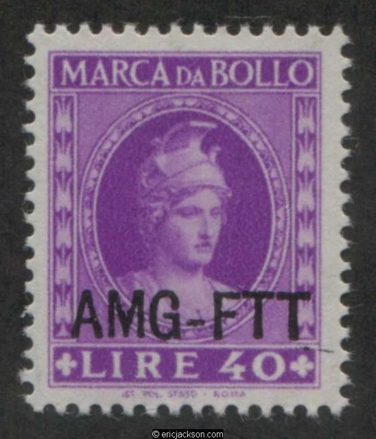 AMG Trieste Fiscal Revenue Stamp, FTT F61 mint, VF