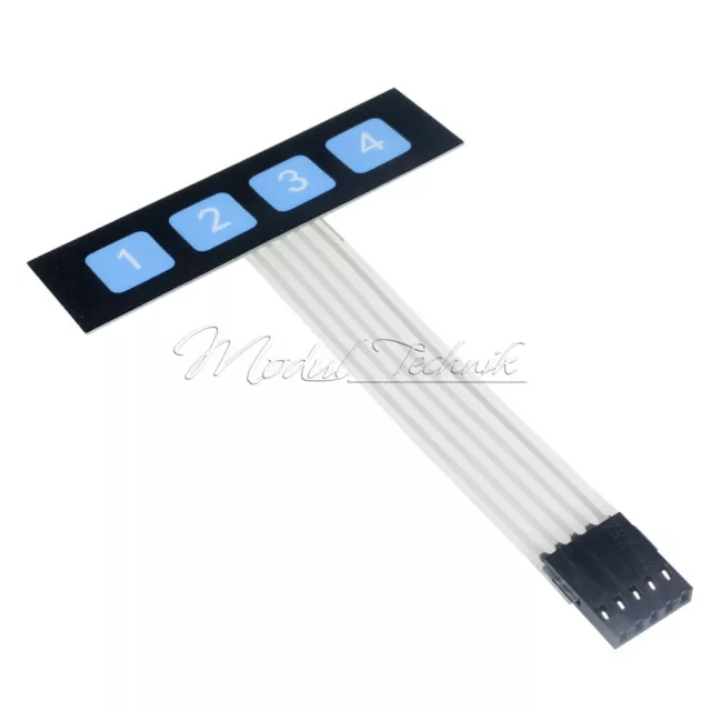 1x4 Matrix Array 4 Key Membrane Switch Keypad Keyboard 4 Keys for Arduino