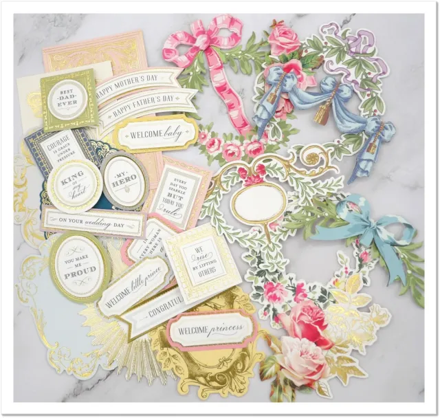 Anna Griffin® 3D CROWN Sentiments & Embellishments | 30 - Baby Wedding Stickers