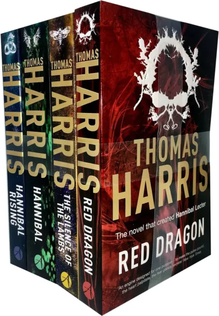 Thomas Harris 4 Books Collection Set New Pack Red Dragon,Hannibal,Hannibal Lecte