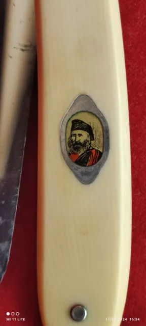 Rasoio A Mano Libera Tri Dente  Solingen Dedicato A Giuseppe Garibaldi