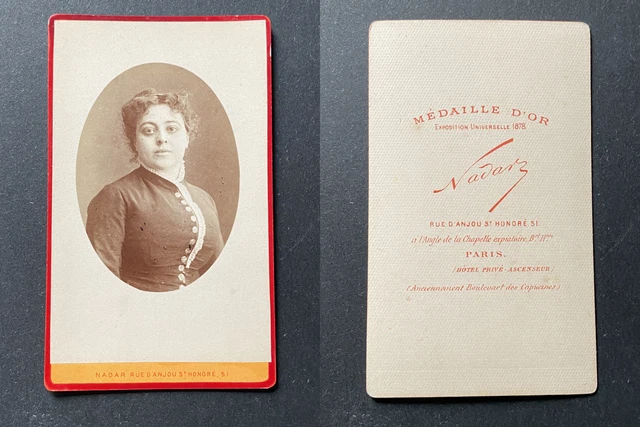 Disdéri, Paris, monsieur de profil Vintage albumen print CDV. Tirage