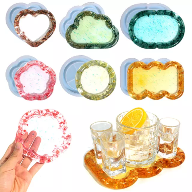 Resin Casting Round Cloud Coaster Epoxy Mold Silicone Jewelry DIY Craft Moulds