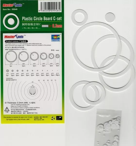 Trumpeter / Master Tools 09948 - Plastique Circle Board C-set-0,3 MM - Neuf