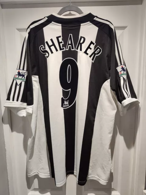 Newcastle United 2001 - 2003 Home Shirt XXXL 3XL Adidas Shearer