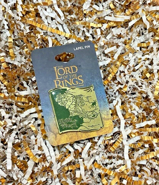 LORD OF THE Rings Middle Earth Map Enamel Pin Bioworld Hobbit Middle ...