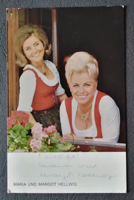 2516 Maria und Margot Hellwig Autogrammkarte Autograph original signiert