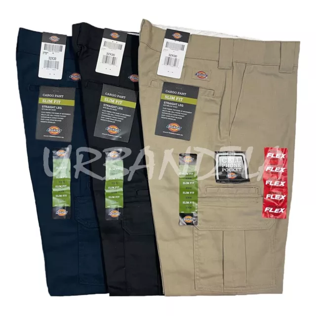 Men's Dickies Flex WP594 Slim Fit Cargo Pants Straight Leg Work Pants