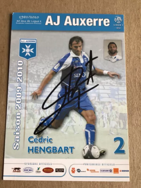 Cedric Hengbart, France 🇫🇷 AJ Auxerre 2009/10 hand signed