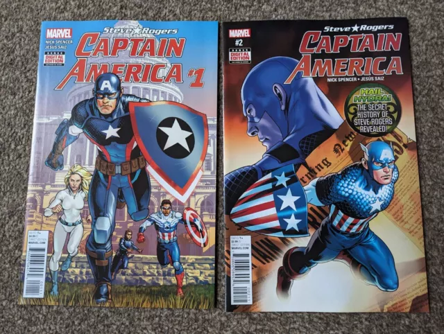 Steve Rogers Captain America #1 2 3 & 4 Marvel Bundle 2016 Hydra Cap Job Lot 2