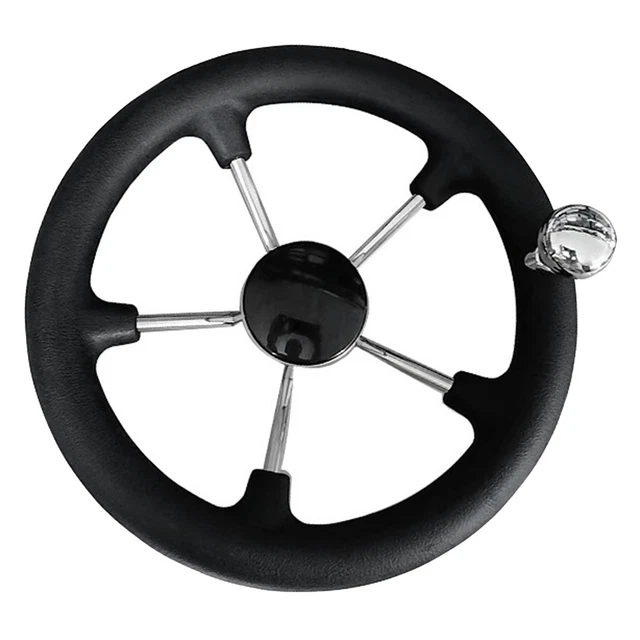 Boat Accessories Marine 11 Inch Stainless Steel 5 Spoke Steering Wheel HeavyD4D5