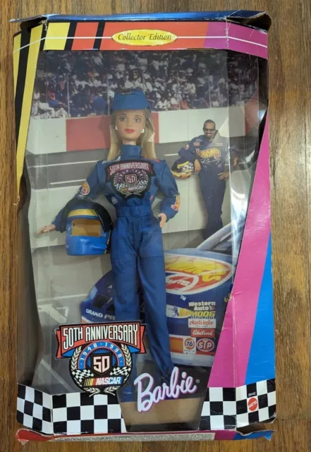 Vintage Barbie 50th Anniversary Nascar 1998 Barbie Doll NIB  Mattel