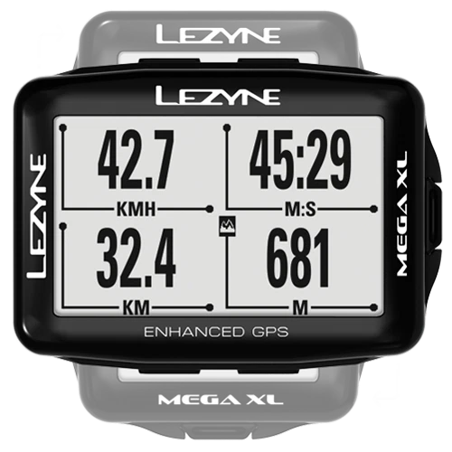 Lezyne Mega XL Fahrrad GPS Computer schwarz