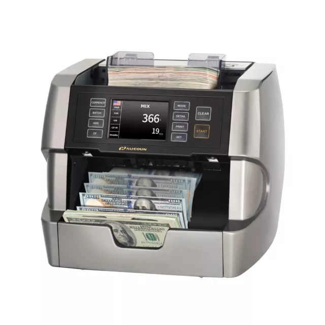 VC-7 Money Counter Machine Mixed Denomination Bill Value Counting 20 Currency