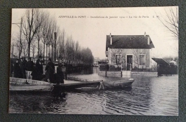 CPA. JOINVILLE LE PONT. 94 - Inondations Janvier 1910. La Rue de Paris.