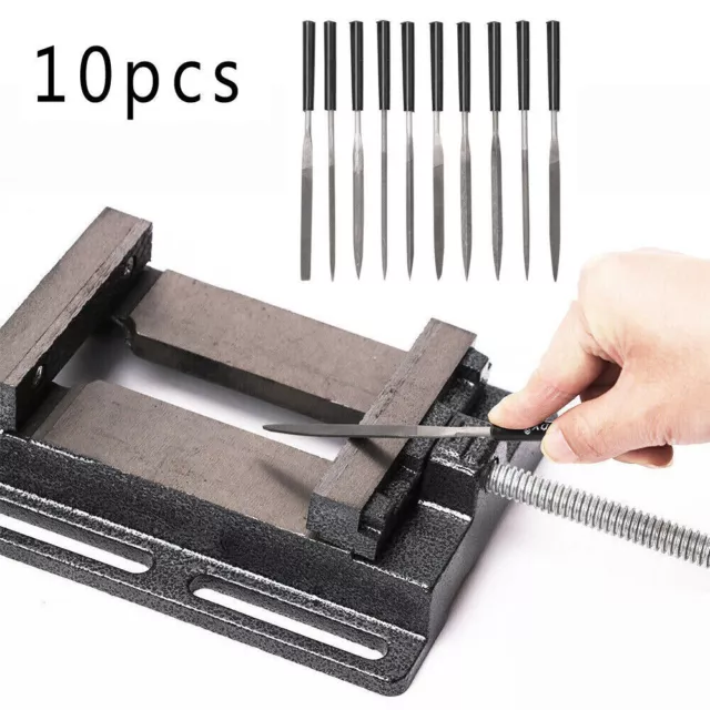 10pc Needle File Set Files For Metal Glass Stone Jewelry Wood Carving Craft Tool