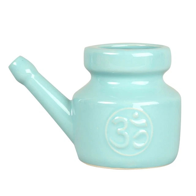 4X(350Ml CéRamique Neti Pot Nez Pot de Nettoyage Durable Pot à Bec -Fuite pour3)