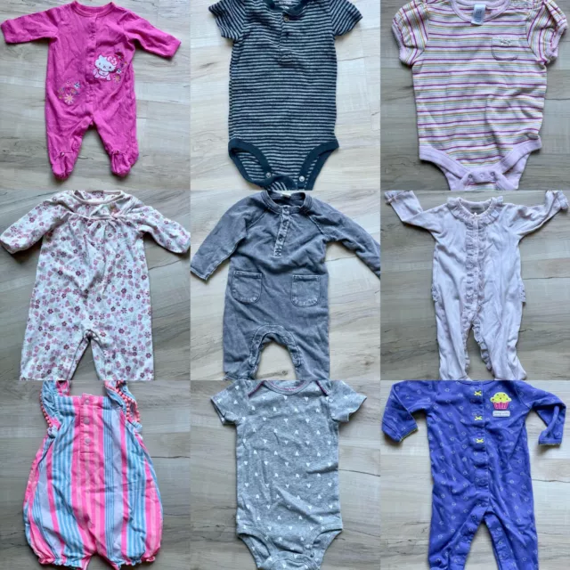 9-pc LOT Infant Baby Girl Clothes 3-6 & 6 months Outfits, No stain !!!