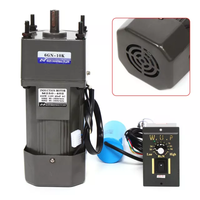 AC GEAR REDUCTION Motor Electric+Variable Speed Control Reversible 110V