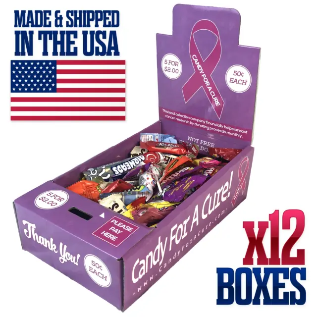12 New Vending Route Display Honor Boxes Sell Candy & Lollipops Donation Charity