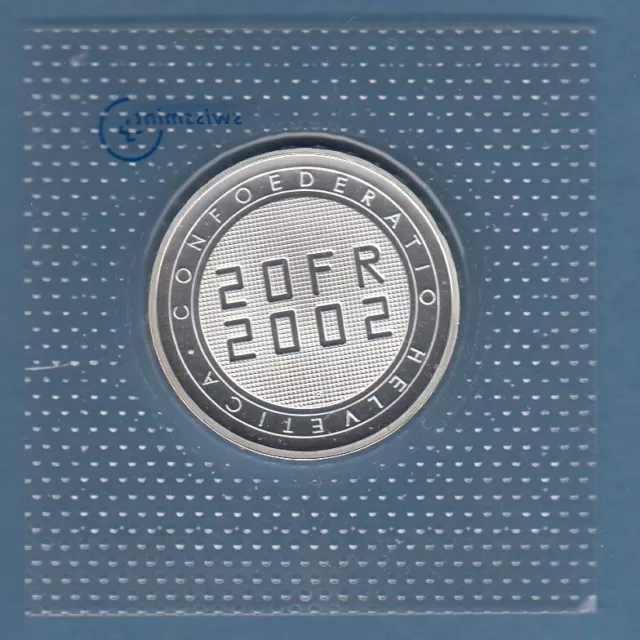 Schweiz 20-Franken Silber-Gedenkmünze 2002 EXPO  OVP Top-Qualität 2