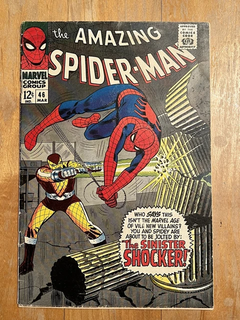 AMAZING SPIDER-MAN #46 - 1st Shocker  (Marvel, 1967, VG/FN) Nice!!! 🕷️🔥🕷️
