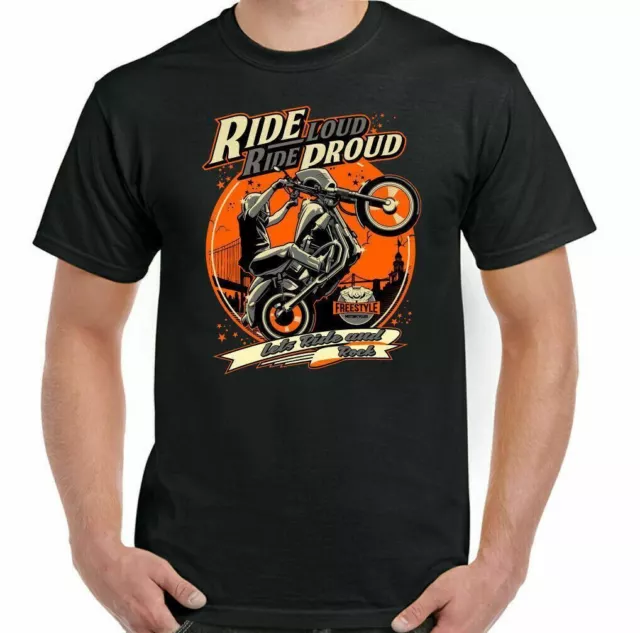 Motard T-Shirt Hommes Vélo Moto Indien Moteur Haut Ride Bruyant Drôle