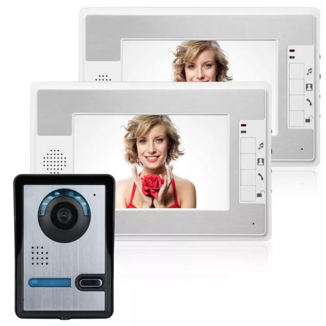 Wired 7" Color Video Door Phone Doorbell Intercom Security System Camera+Monitor
