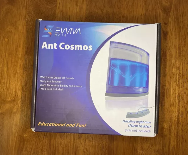 Evviva Ant Habitat W/ LED Light. Ant Farm, Cool Ant Farm Lights Up NIB New