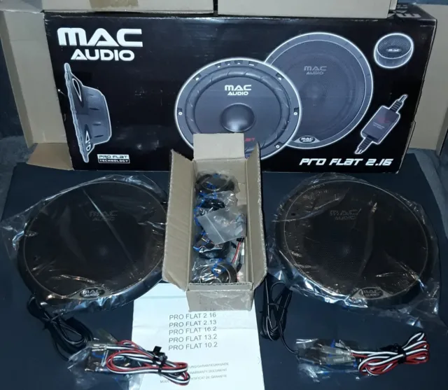 1 Paar Mac Audio Pro Flat  2.16, sehr flaches 16,5cm 2-Wege Komponenten System