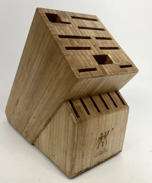 J.A. Soporte de bloque para cuchillo de madera maciza de 16 ranuras Henckels - solo bloque